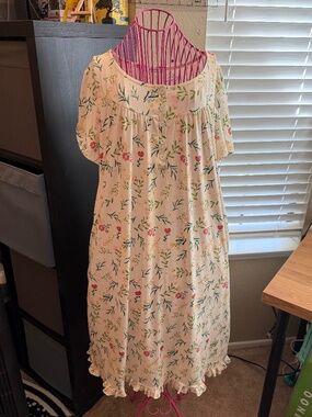 Ekouaer Nightgowns for Women with Pockets Button  - MuMu